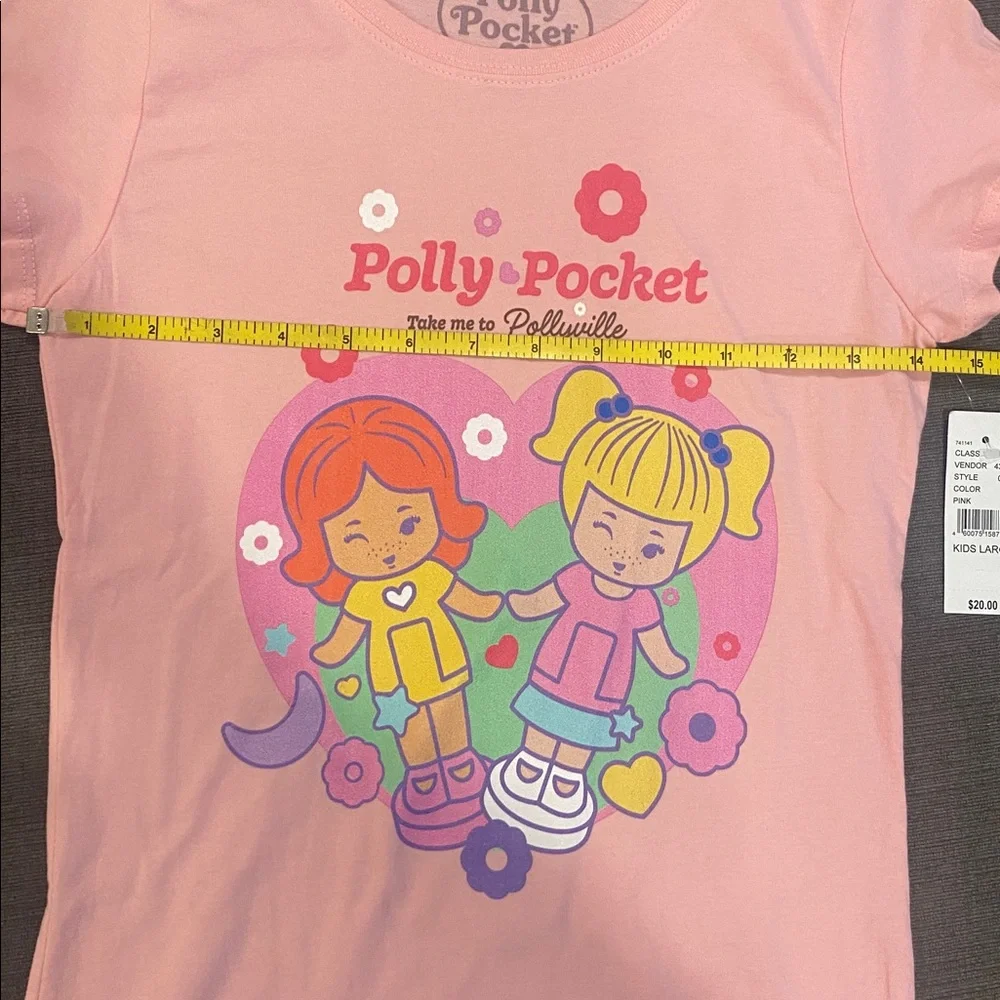 Kids Polly Pocket Pollyville T-Shirt - Size Large (10/12) - NWT!  mattel girls